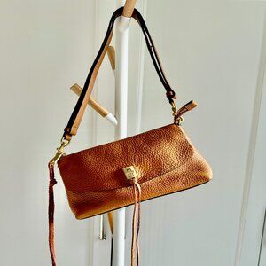 REBECCA MINKOFF Caramel Leather Crossbody Bag